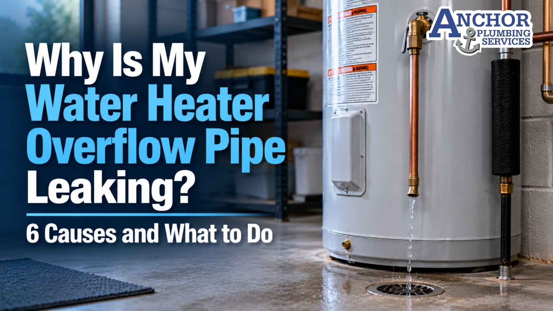 Water dripping from water heater pressure relief discharge pipe